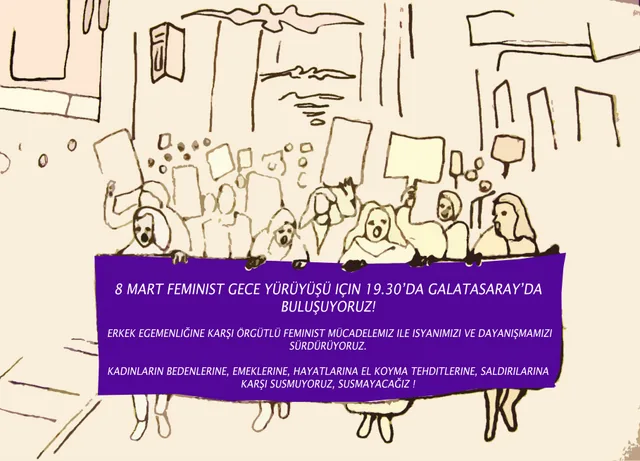 8 Mart Feminist Gece Yürüyüşü / 2013 / çağrı görseli