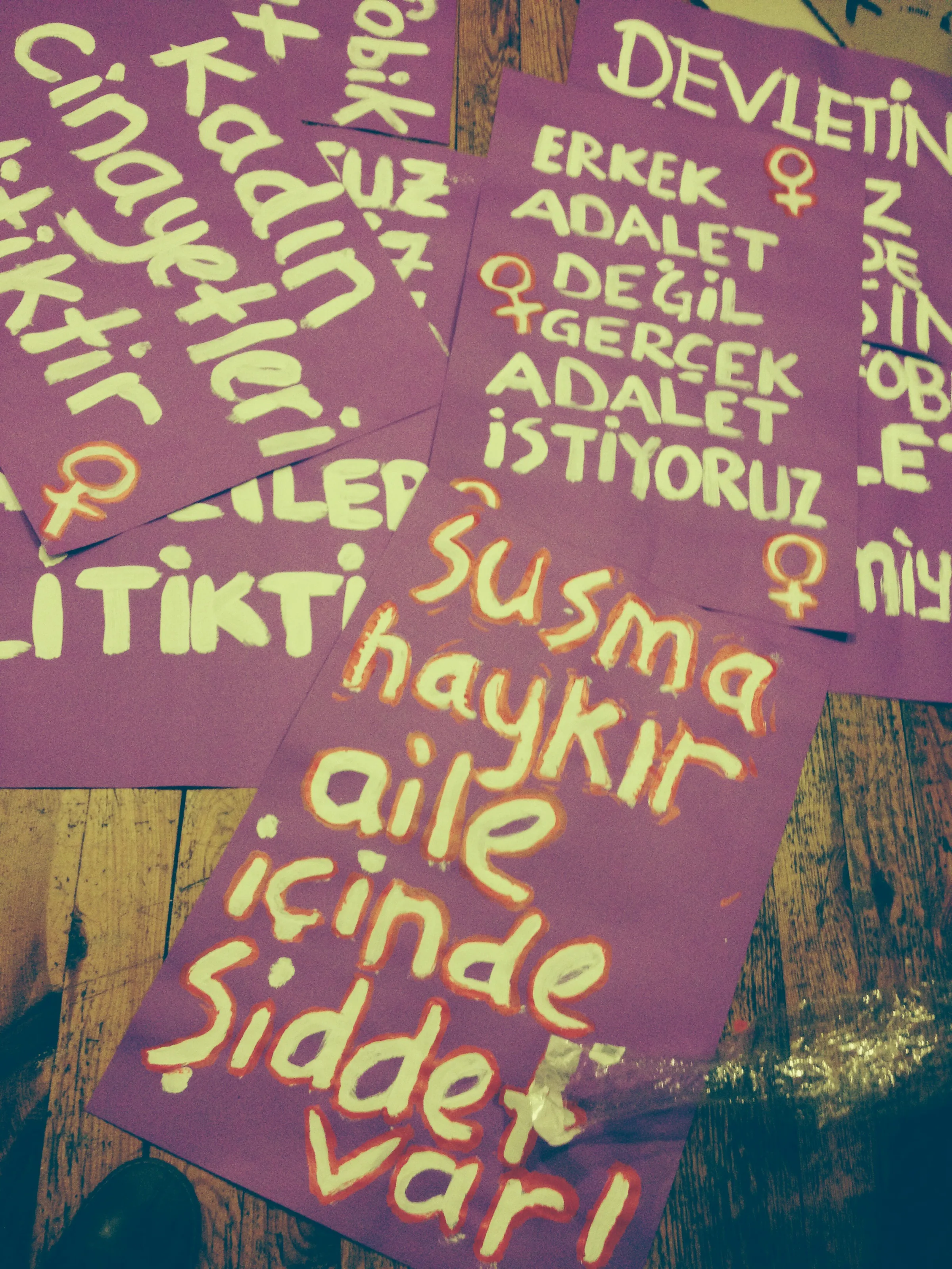 8 Mart Feminist Gece Yürüyüşü / 27 Şubat 2014 /Stencil Atölyesi