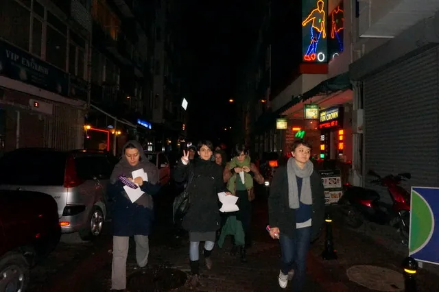 5 Mart 2014, Kadıköy / Eylem öncesi stencil / Yoğurtçu Kadın Forumu