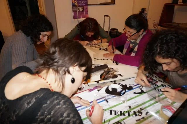 8 Mart Feminist Gece Yürüyüşü / 27 Şubat 2014 /Stencil Atölyesi