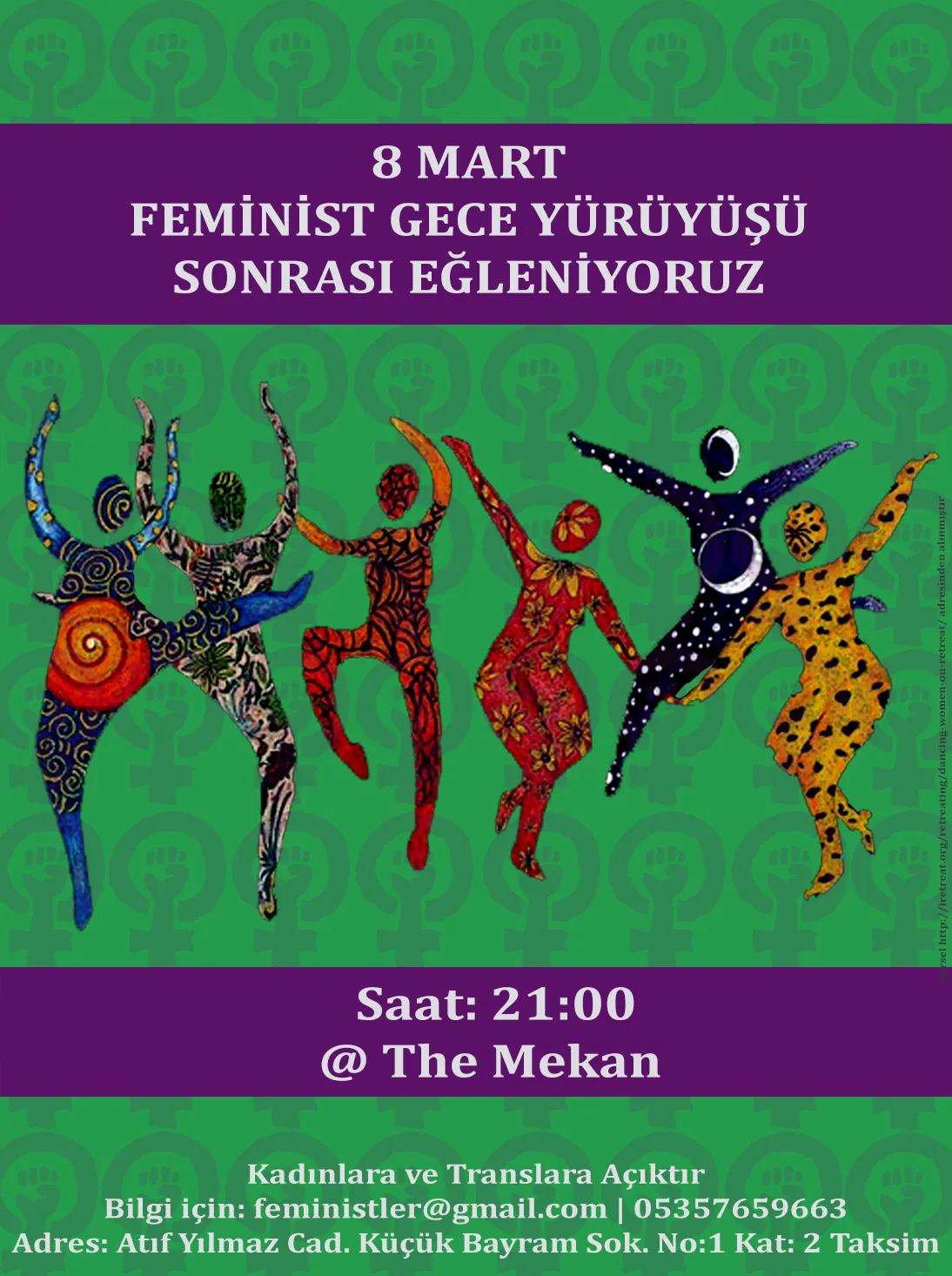 8 Mart Feminist Gece Yürüyüşü / 2015 / Afiş