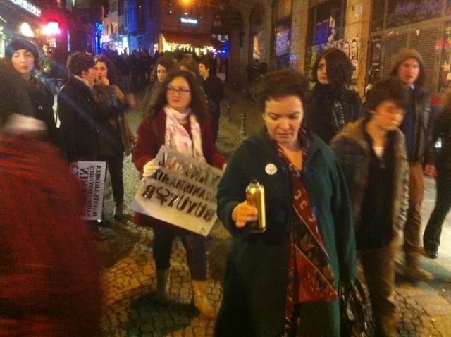 Taksim / eylem öncesi yazılama / 2015 / Foto: Bilinmiyor