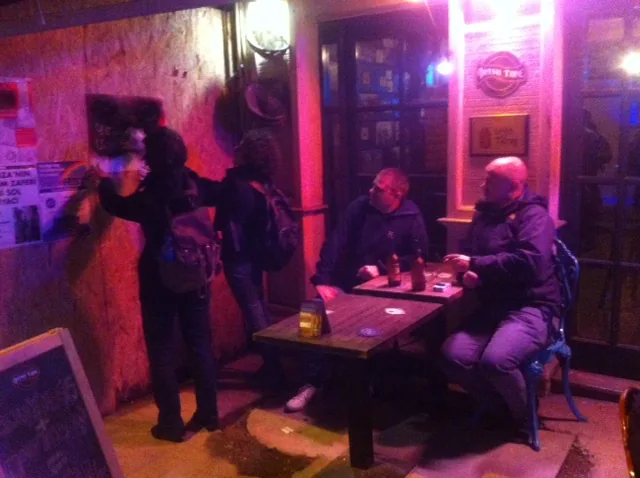 Taksim / eylem öncesi yazılama / 2015 / Foto: Bilinmiyor