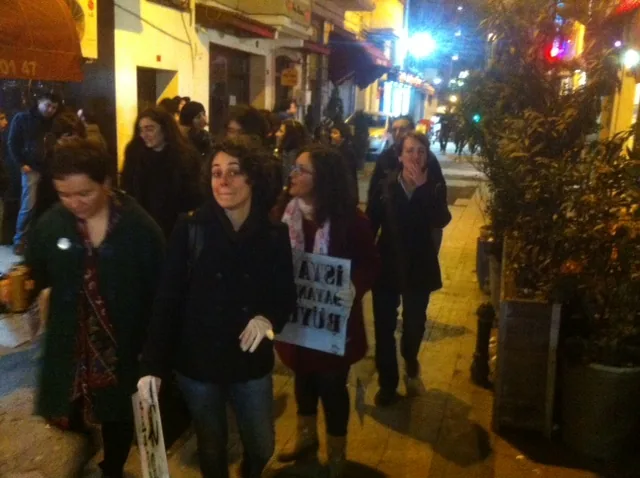 Taksim / eylem öncesi yazılama / 2015 / Foto: Bilinmiyor