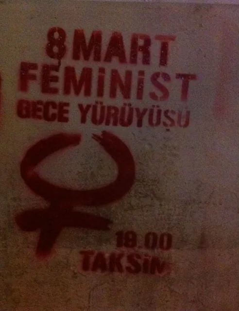 Taksim / eylem öncesi yazılama / 2015 / Foto: Bilinmiyor