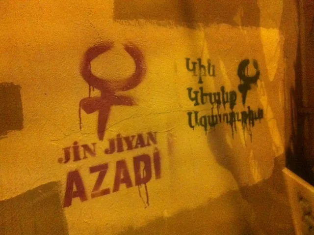 Taksim / eylem öncesi yazılama / 2015 / Foto: Bilinmiyor