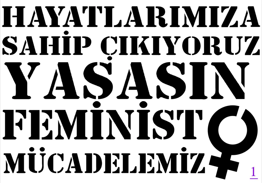 8 Mart Feminist Gece Yürüyüşü / 2015 / Stencil Şablonları