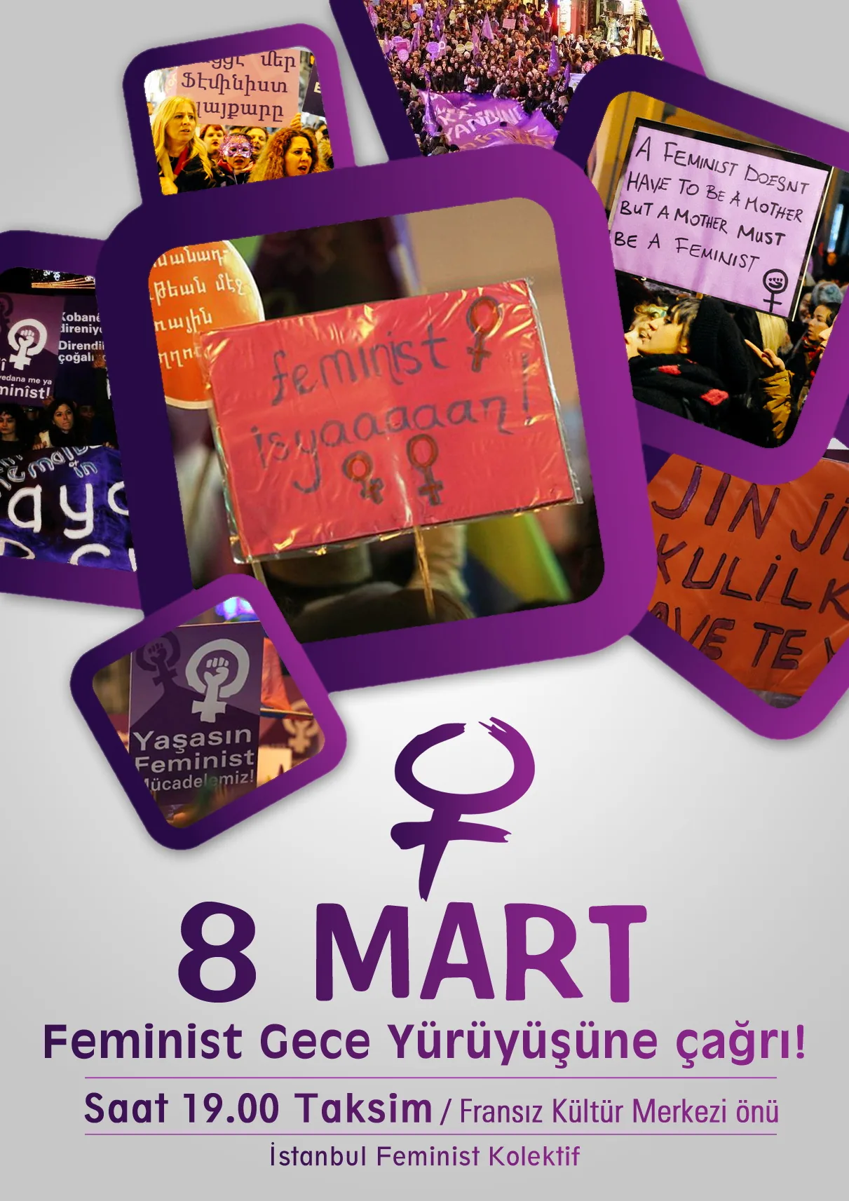 8 Mart Feminist Gece Yürüyüşü / 2016 / Çağrı Görseli