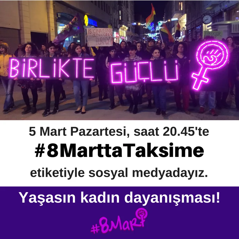 8 Mart Feminist Gece Yürüyüşü / 2018 / Sosyal medya eylemi