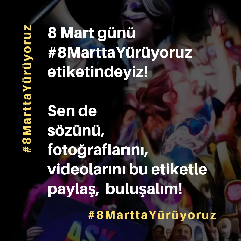 8 Mart Feminist Gece Yürüyüşü / 2019 / Çağrı görsel