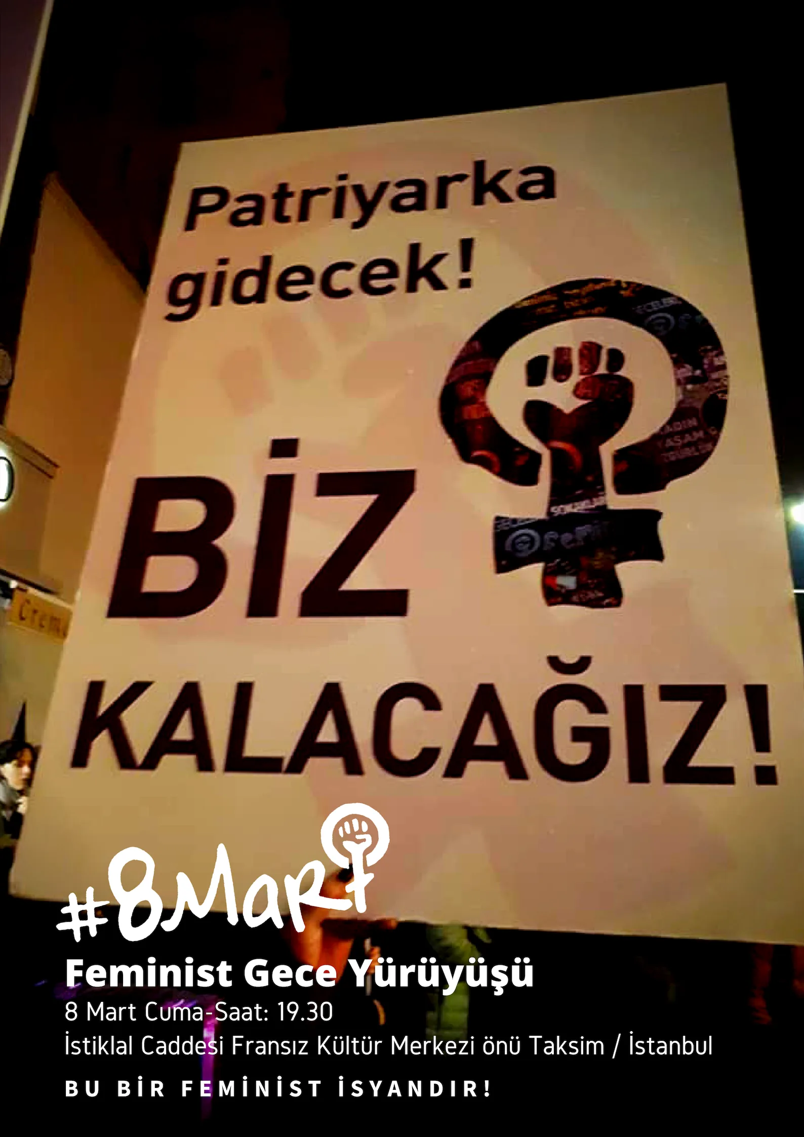 8 Mart Feminist Gece Yürüyüşü / 2019 / Çağrı görsel