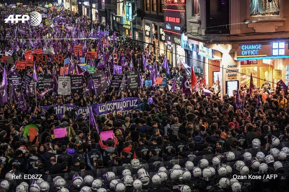 8 Mart Feminist Gece Yürüyüşü / 2019 / Foto: Ozan Köse / AFP