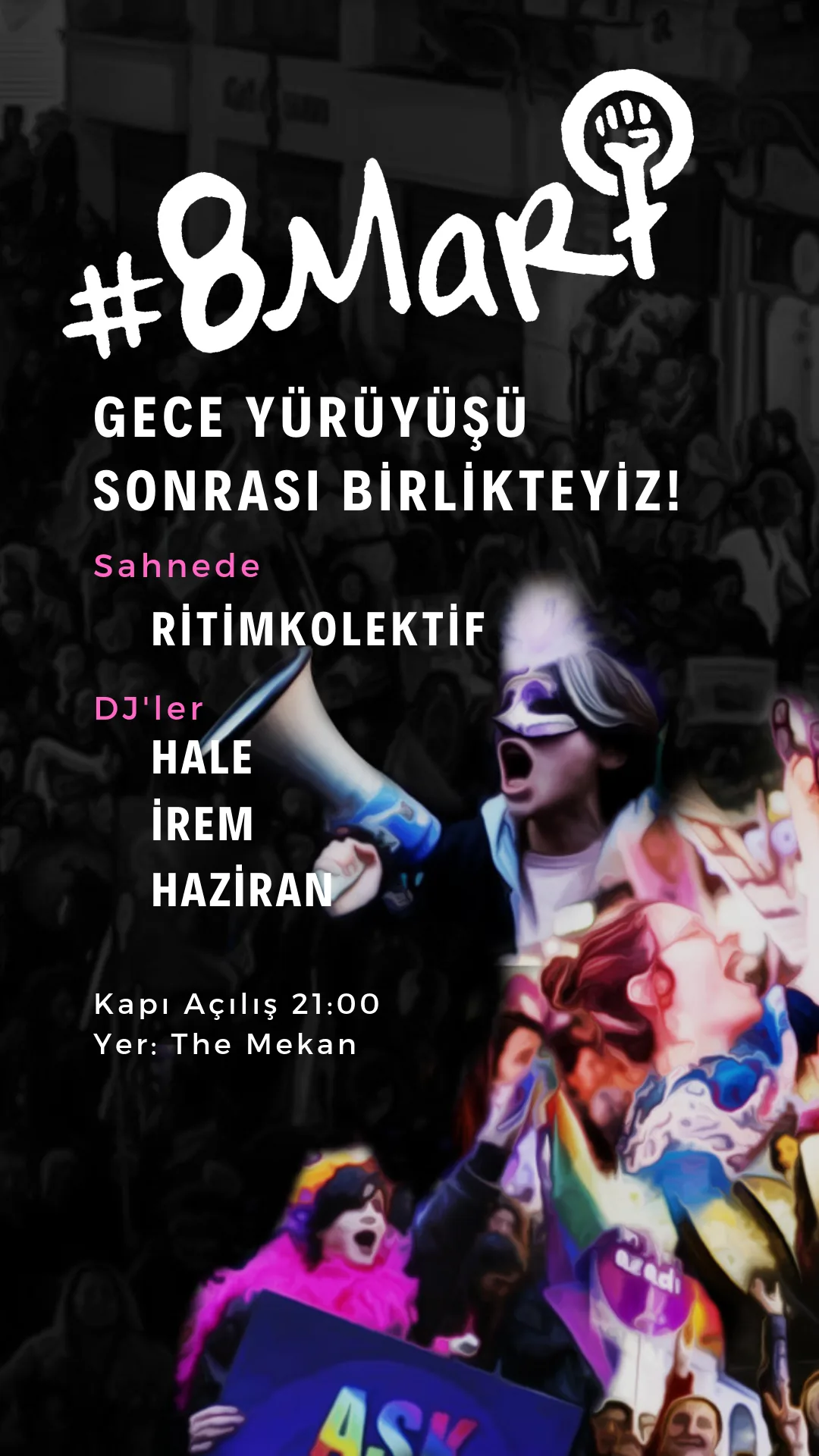 8 Mart Feminist Gece Yürüyüşü / 2019 / Parti görsel