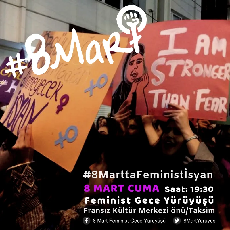 8 Mart Feminist Gece Yürüyüşü / 2019 / Sosyal medya eylemi