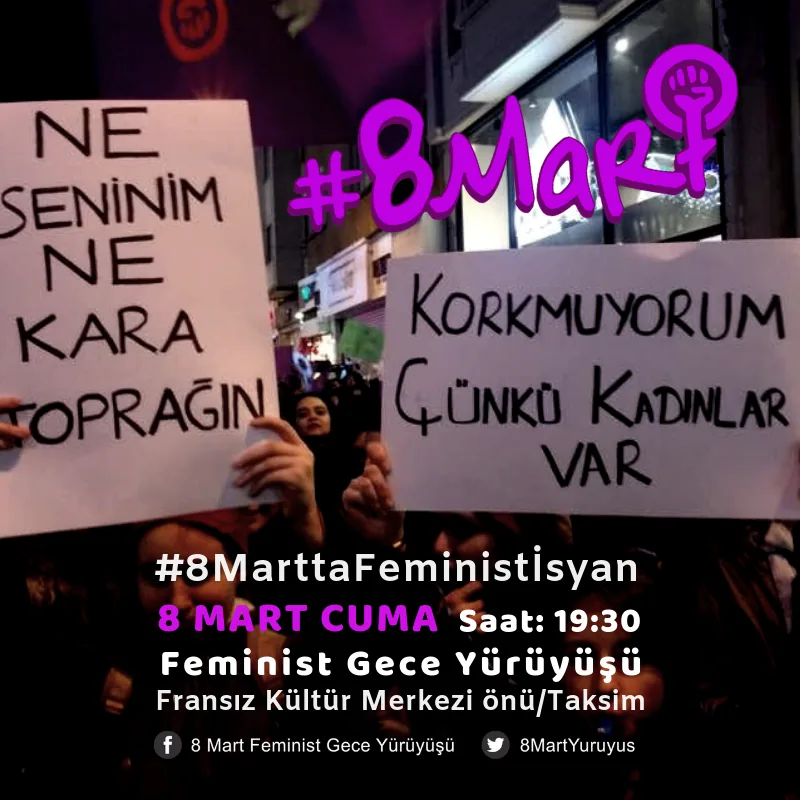 8 Mart Feminist Gece Yürüyüşü / 2019 / Sosyal medya eylemi