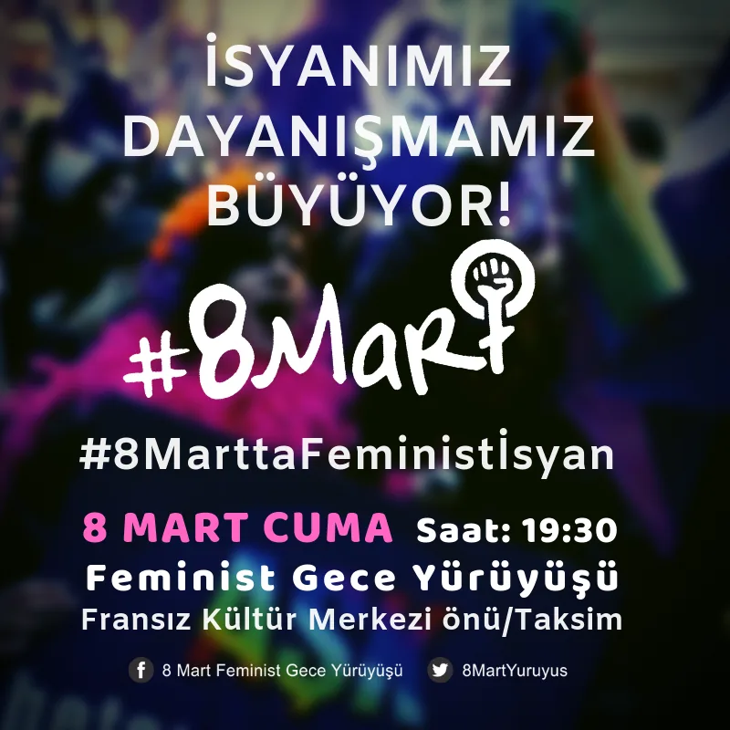 8 Mart Feminist Gece Yürüyüşü / 2019 / Sosyal medya eylemi