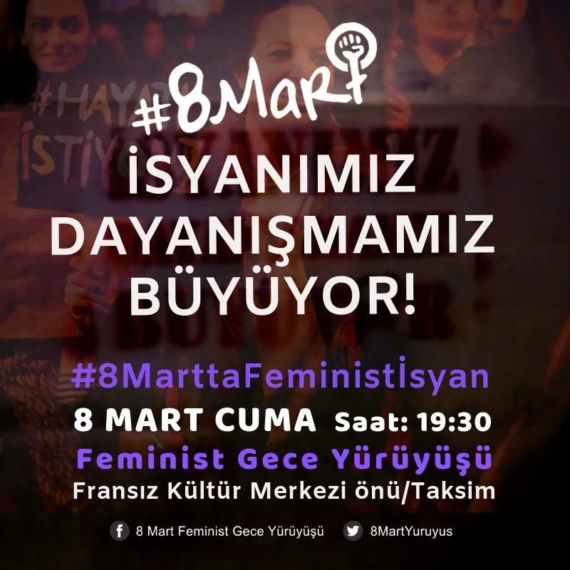 8 Mart Feminist Gece Yürüyüşü / 2019 / Sosyal medya eylemi