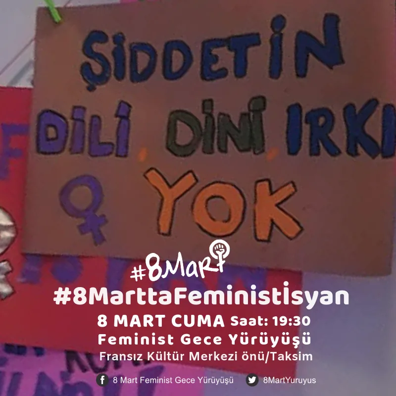 8 Mart Feminist Gece Yürüyüşü / 2019 / Sosyal medya eylemi