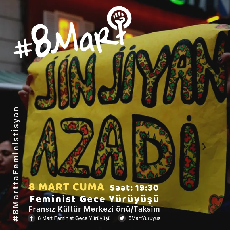 8 Mart Feminist Gece Yürüyüşü / 2019 / Sosyal medya eylemi