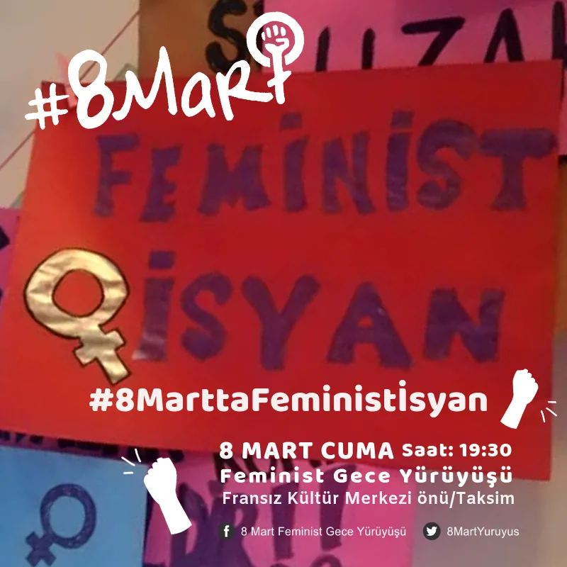 8 Mart Feminist Gece Yürüyüşü / 2019 / Sosyal medya eylemi