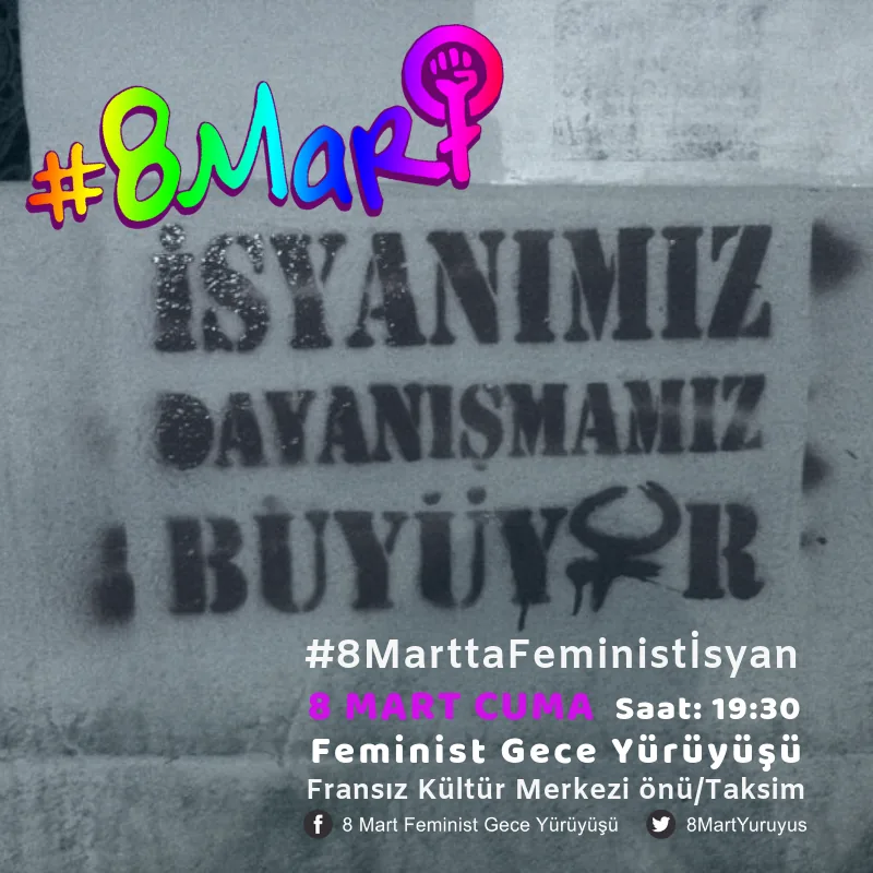 8 Mart Feminist Gece Yürüyüşü / 2019 / Sosyal medya eylemi