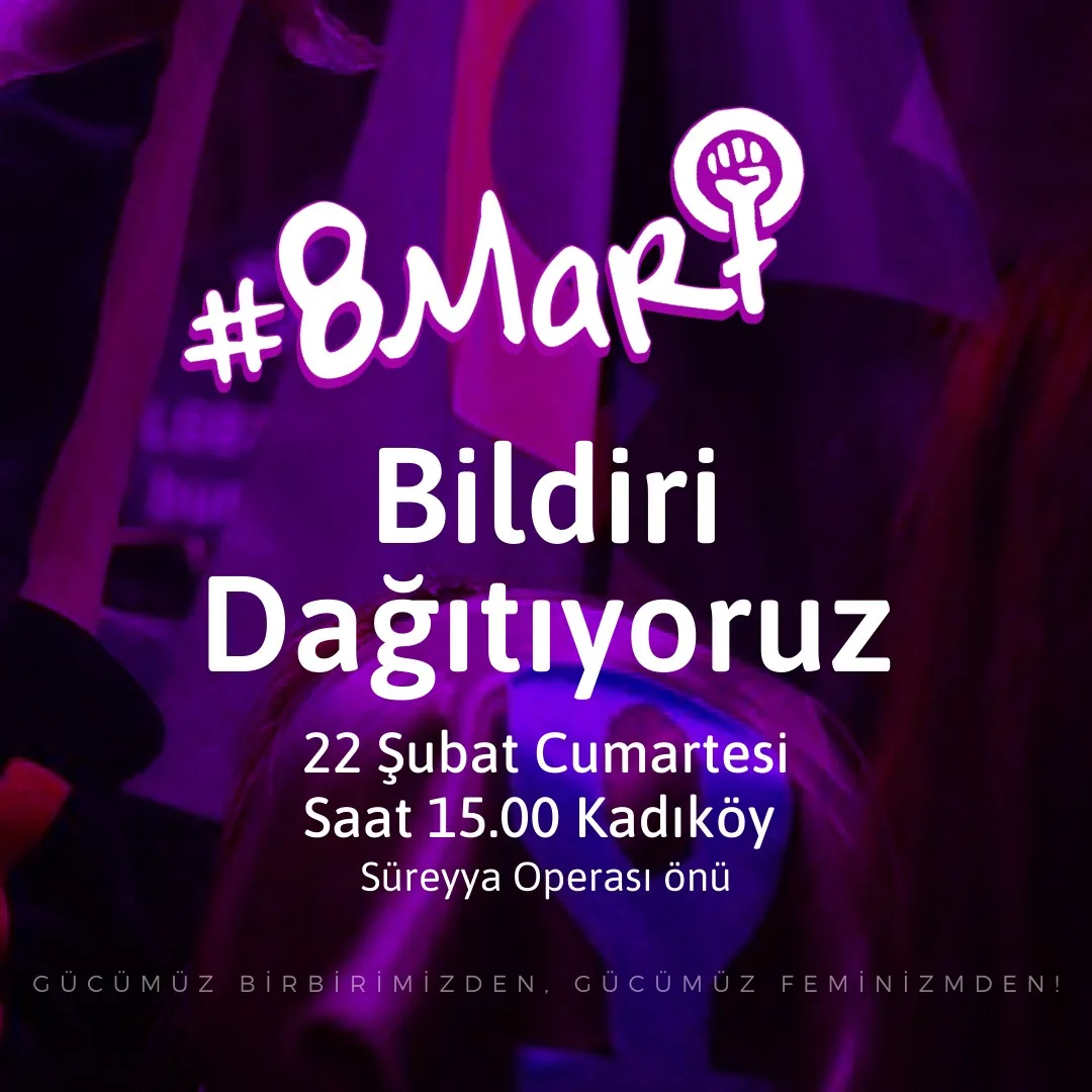 8 Mart Feminist Gece Yürüyüşü / 2020 / Bildiri çağrı görseli