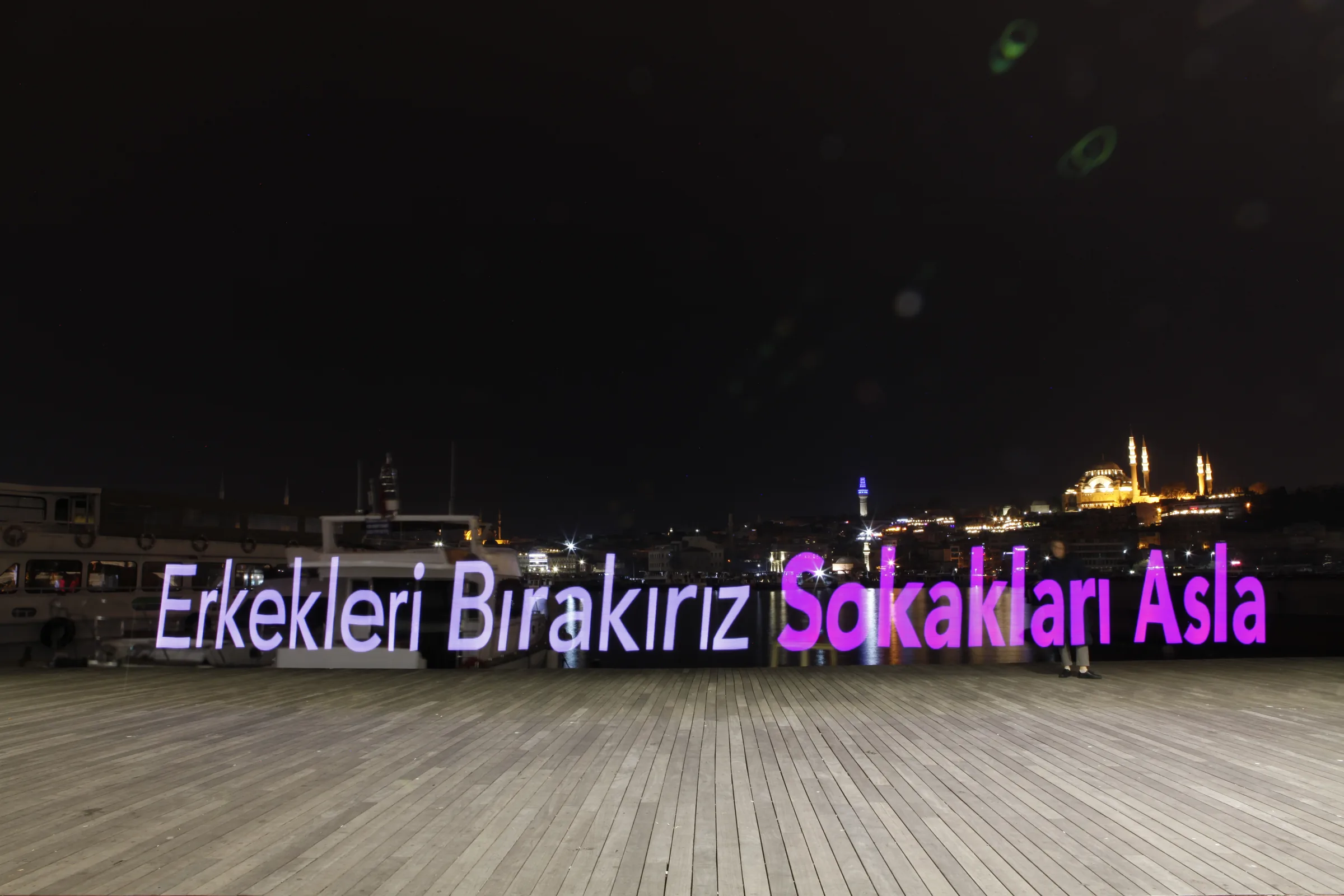 8 Mart Feminist Gece Yürüyüşü / 2020 / Yansıtma fotoğrafı